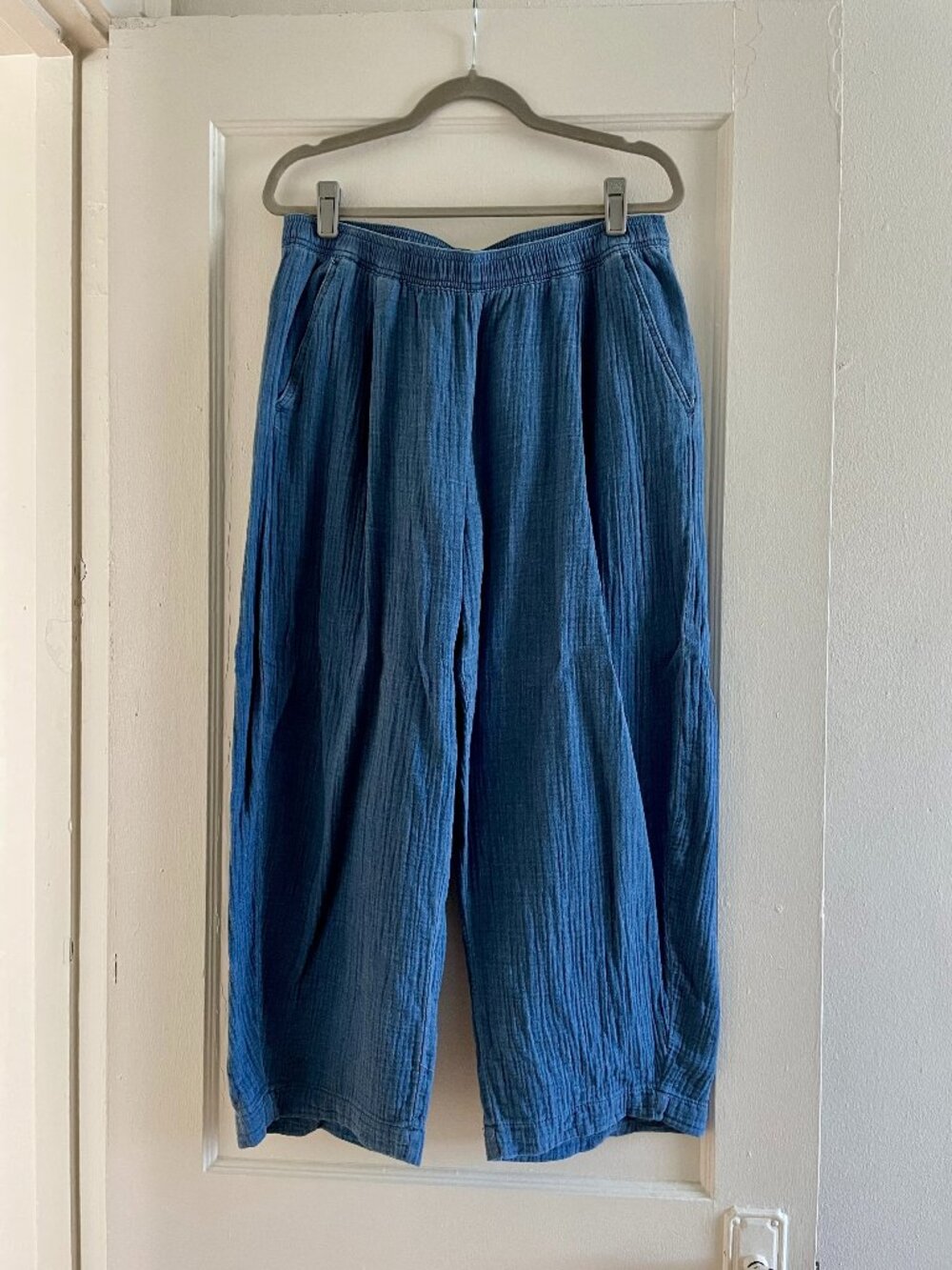Gap Cotton Gauze Denim Easy Barrel Pants | Size L